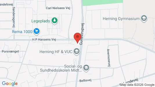 Apartments for rent i Herning - kort over placeringen