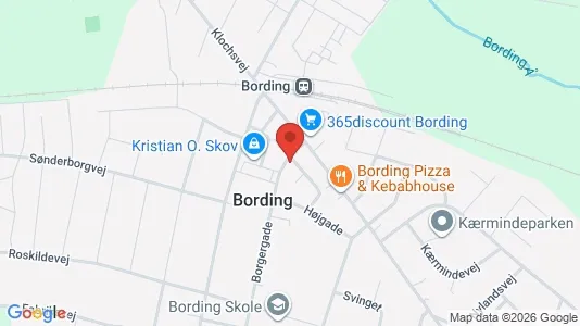 Apartments for rent i Bording - kort over placeringen