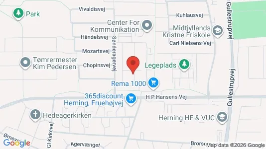 Apartments for rent i Herning - kort over placeringen