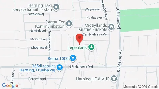 Apartments for rent i Herning - kort over placeringen