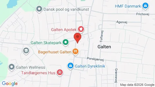 Apartments for rent i Galten - kort over placeringen