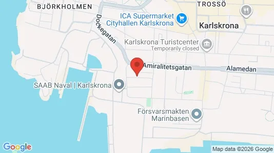 Apartments for rent i Karlskrona - kort over placeringen
