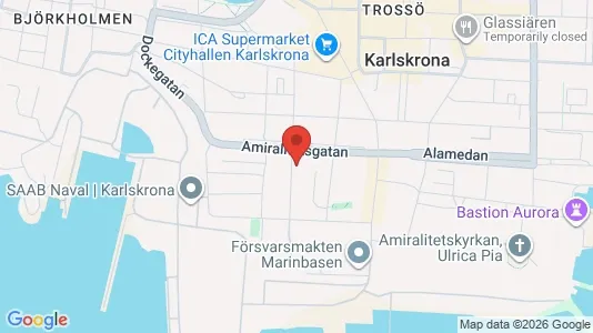Apartments for rent i Karlskrona - kort over placeringen