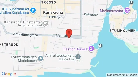Apartments for rent i Karlskrona - kort over placeringen