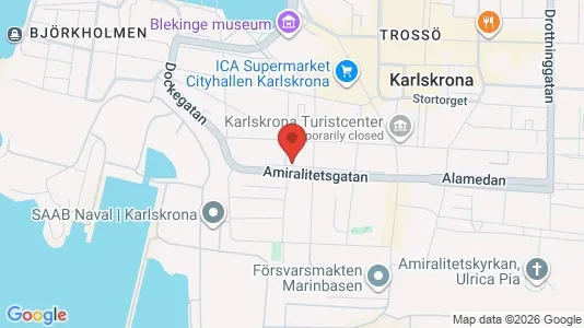 Apartments for rent i Karlskrona - kort over placeringen