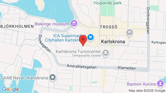 Apartments for rent i Karlskrona - kort over placeringen