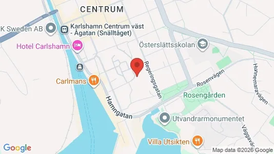 Apartments for rent i Karlshamn - kort over placeringen
