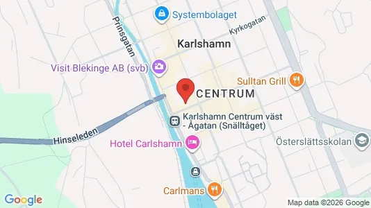 Apartments for rent i Karlshamn - kort over placeringen