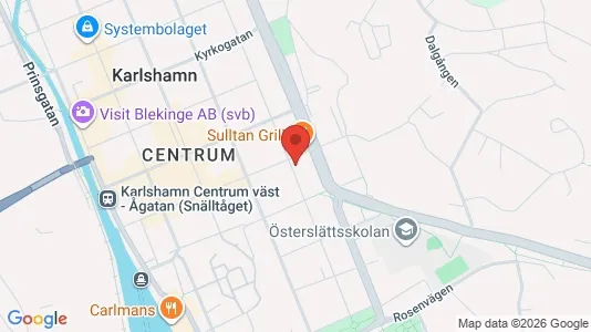 Apartments for rent i Karlshamn - kort over placeringen