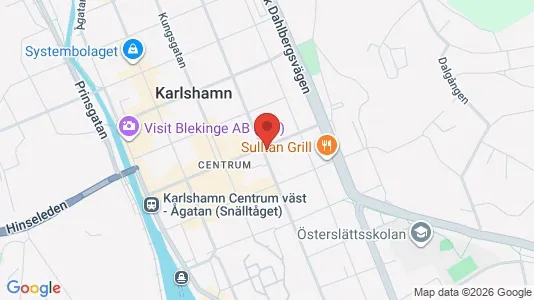 Apartments for rent i Karlshamn - kort over placeringen