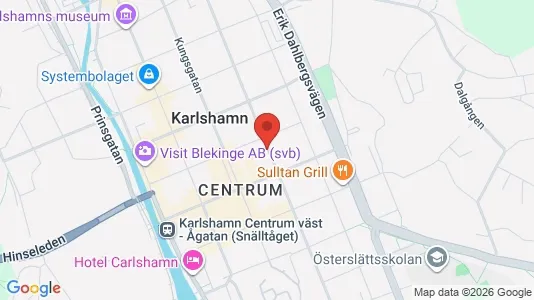 Apartments for rent i Karlshamn - kort over placeringen