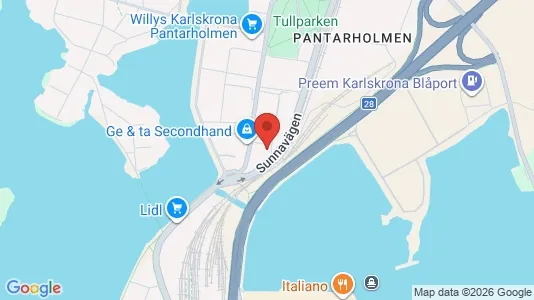 Rooms for rent i Karlskrona - kort over placeringen