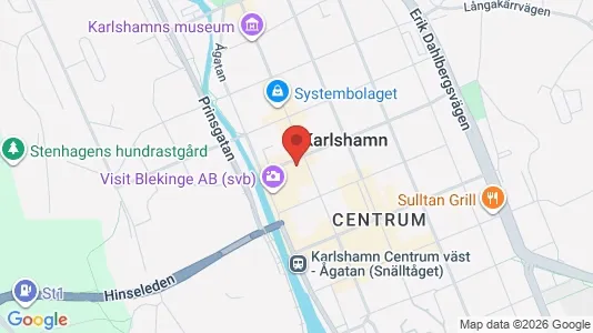 Apartments for rent i Karlshamn - kort over placeringen