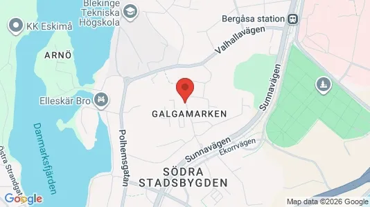 Apartments for rent i Karlskrona - kort over placeringen