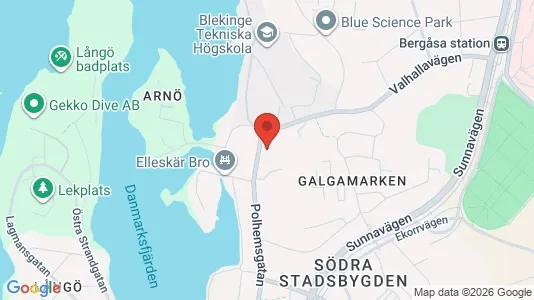 Apartments for rent i Karlskrona - kort over placeringen