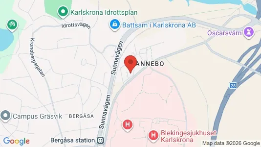 Apartments for rent i Karlskrona - kort over placeringen