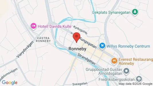 Apartments for rent i Ronneby - kort over placeringen