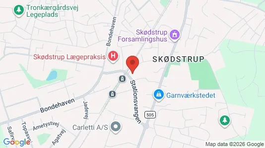 Apartments for rent i Skødstrup - kort over placeringen