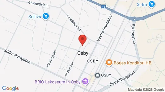 Apartments for rent i Osby - kort over placeringen