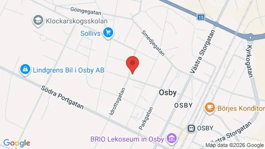 Apartments for rent i Osby - kort over placeringen