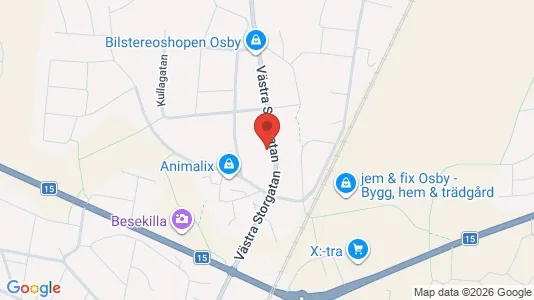 Apartments for rent i Osby - kort over placeringen