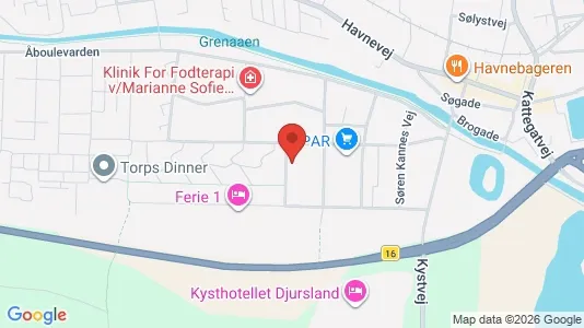 Apartments for rent i Grenaa - kort over placeringen