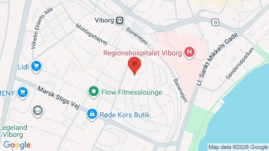 Apartments for rent i Viborg - kort over placeringen