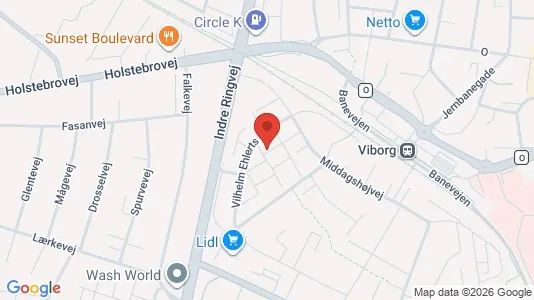 Apartments for rent i Viborg - kort over placeringen