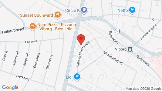 Apartments for rent i Viborg - kort over placeringen