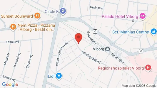 Apartments for rent i Viborg - kort over placeringen