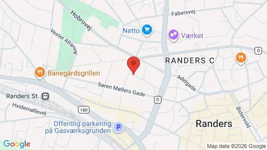 Apartments for rent i Randers C - kort over placeringen