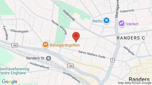 Apartments for rent i Randers C - kort over placeringen