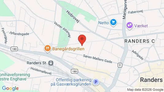 Apartments for rent i Randers C - kort over placeringen