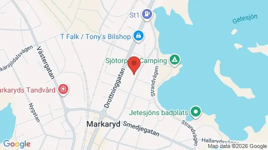 Apartments for rent i Markaryd - kort over placeringen
