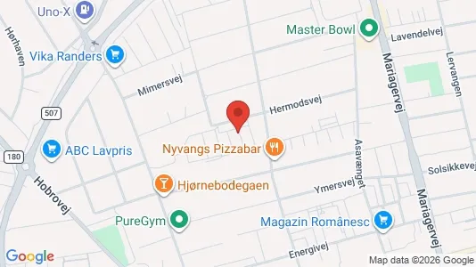 Apartments for rent i Randers NV - kort over placeringen