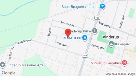 Apartments for rent i Vinderup - kort over placeringen