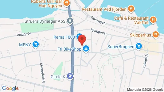 Apartments for rent i Struer - kort over placeringen