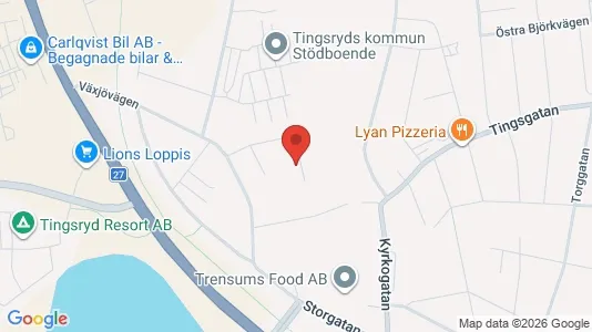 Apartments for rent i Tingsryd - kort over placeringen