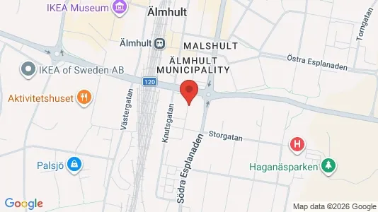 Apartments for rent i Älmhult - kort over placeringen