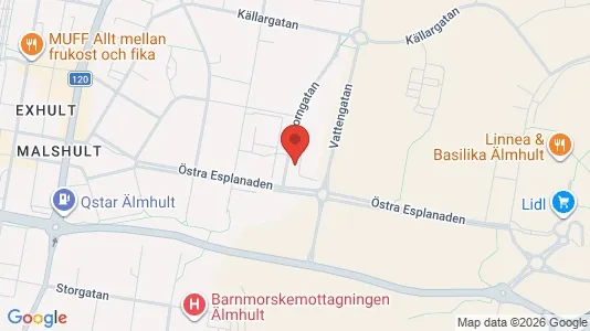 Apartments for rent i Älmhult - kort over placeringen