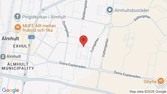 Apartments for rent i Älmhult - kort over placeringen