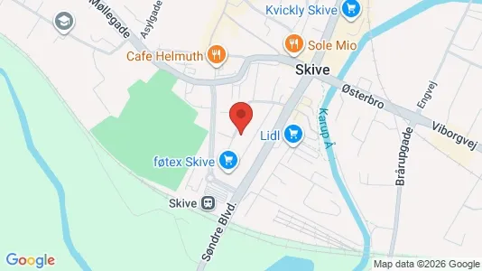 Apartments for rent i Skive - kort over placeringen