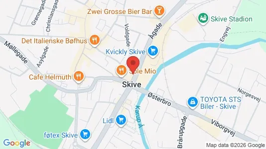 Apartments for rent i Skive - kort over placeringen