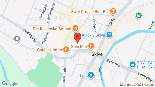 Apartments for rent i Skive - kort over placeringen