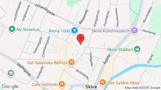 Apartments for rent i Skive - kort over placeringen