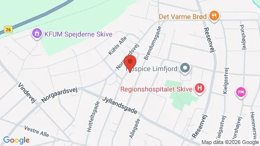 Apartments for rent i Skive - kort over placeringen
