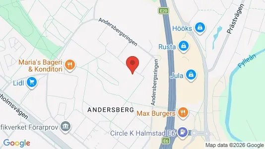 Apartments for rent i Halmstad - kort over placeringen