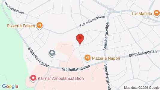 Rooms for rent i Kalmar - kort over placeringen