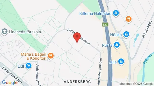 Apartments for rent i Halmstad - kort over placeringen