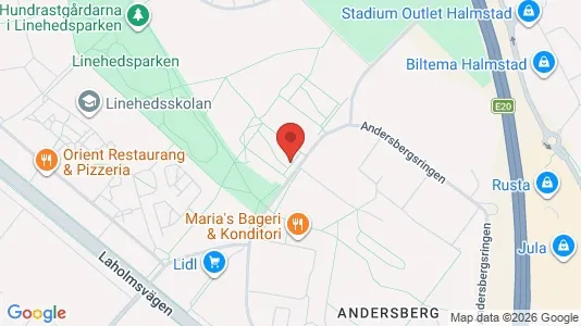 Apartments for rent i Halmstad - kort over placeringen